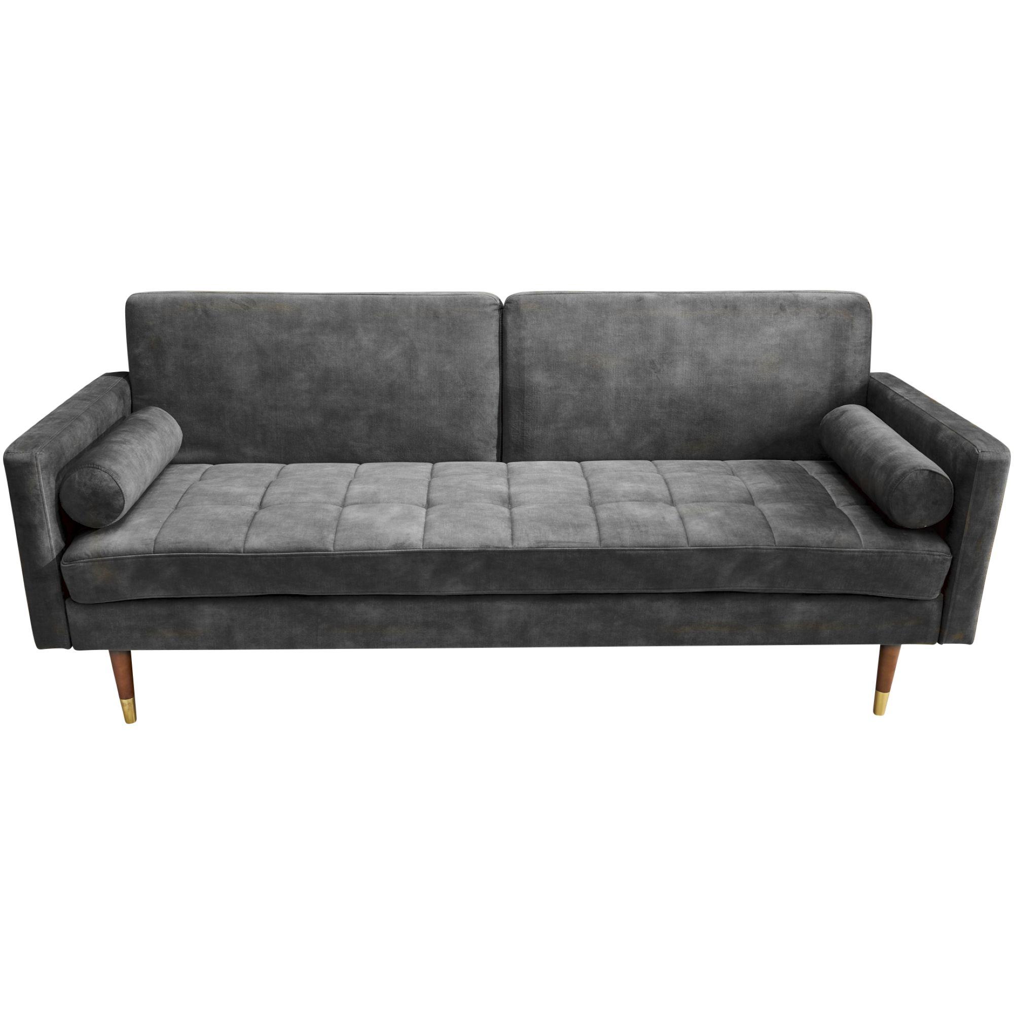 Bettsofa Cona Velours grau 195