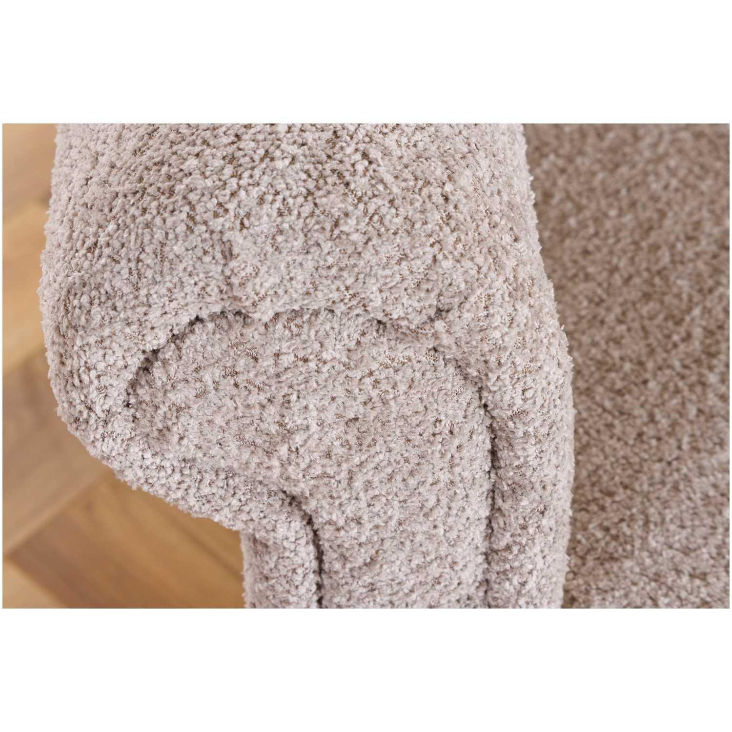 Bettsofa Chesterfield Landhaus Bouclé Stoff greige 220