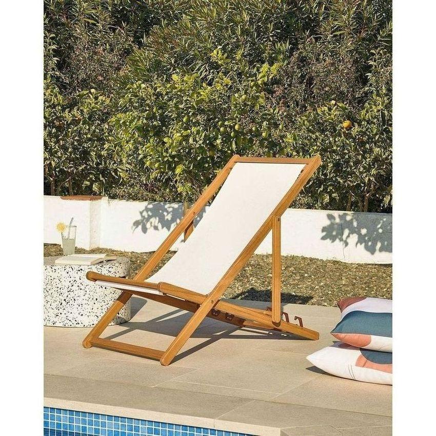 Liegestuhl Lounger beige (verstellbar)