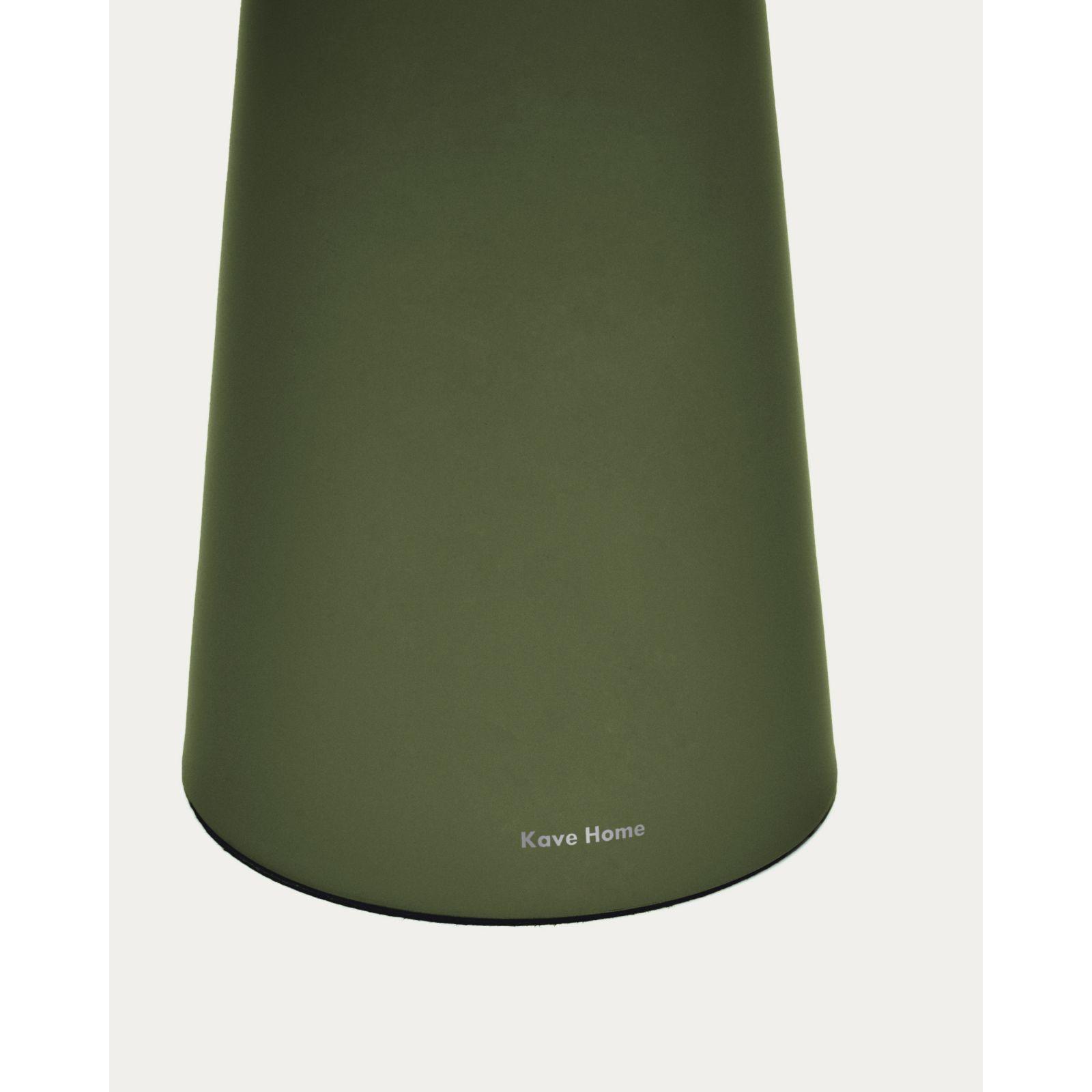 Arenys Outdoor Tischlampe gross aus Metall mit grünem Lackfinish LED