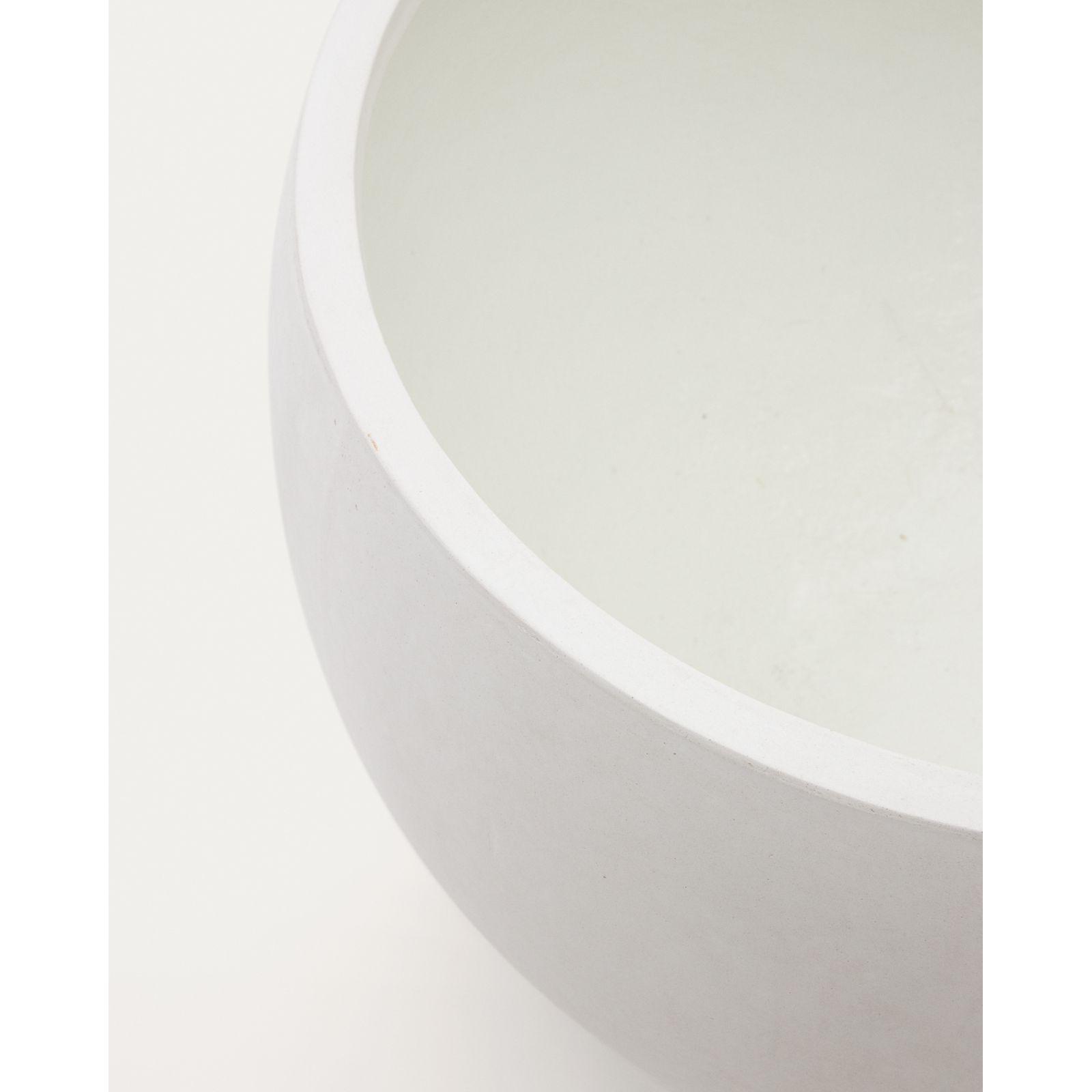 Blumentopf Grau aus weissem Beton 72x72