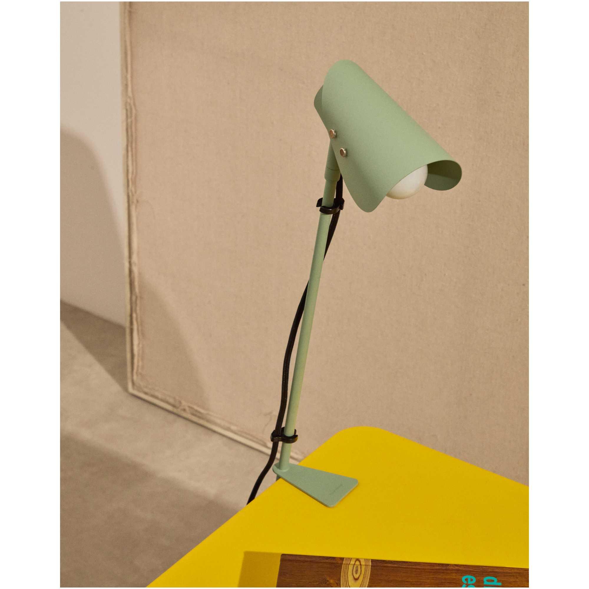 Schreibtischlampe mit Klemme Jula aus grünem Metall