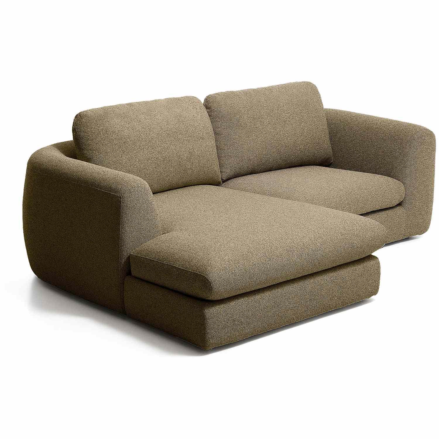 3-Sitzer Sofa Vera mit Chaiselongue links in Olivgrün 232x176 FSC Mix Credit