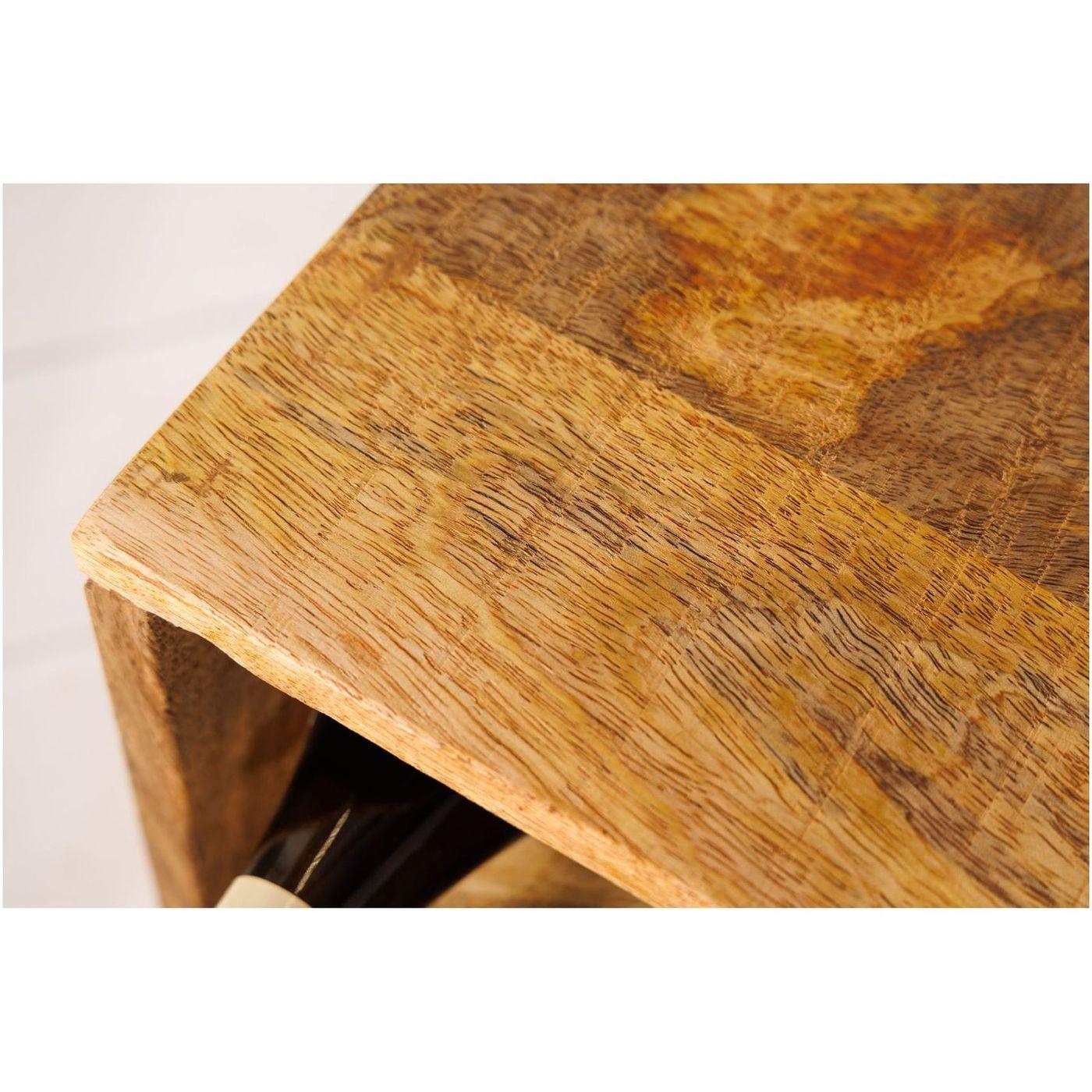 Weinregal Beistelltisch Cuben Mangoholz natur 40x40