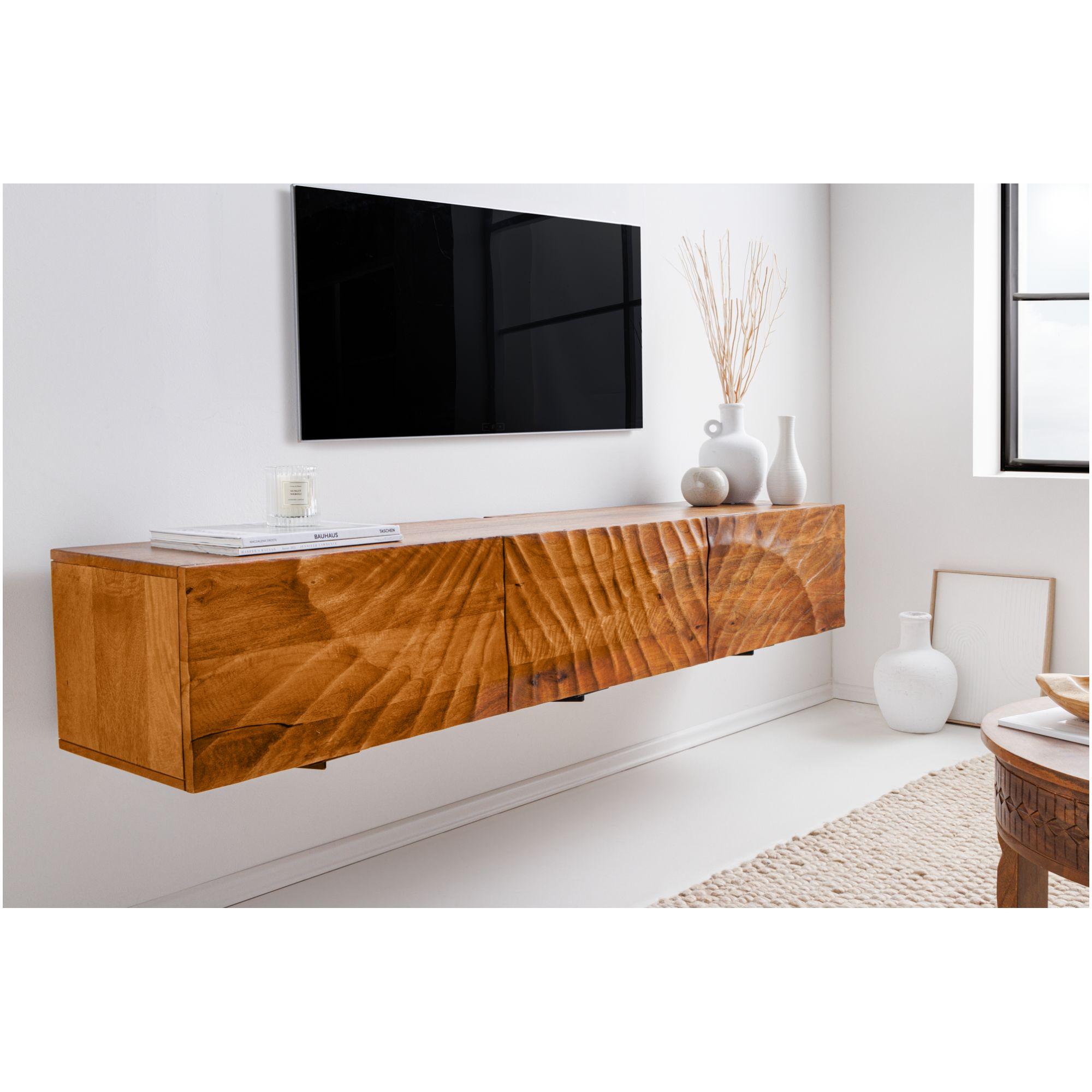 TV Wandmöbel Hängeschrank Vintage Baraya 160 braun Mango