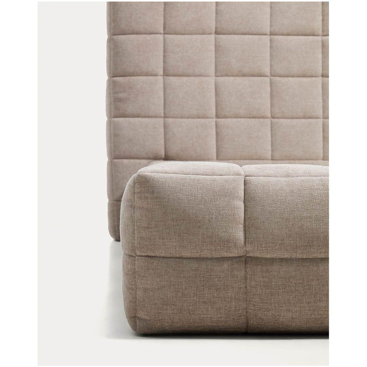 Abziehbares Polsterbett Luiana aus beigefarbener Chenille Stoff - Grösse: 160x200
