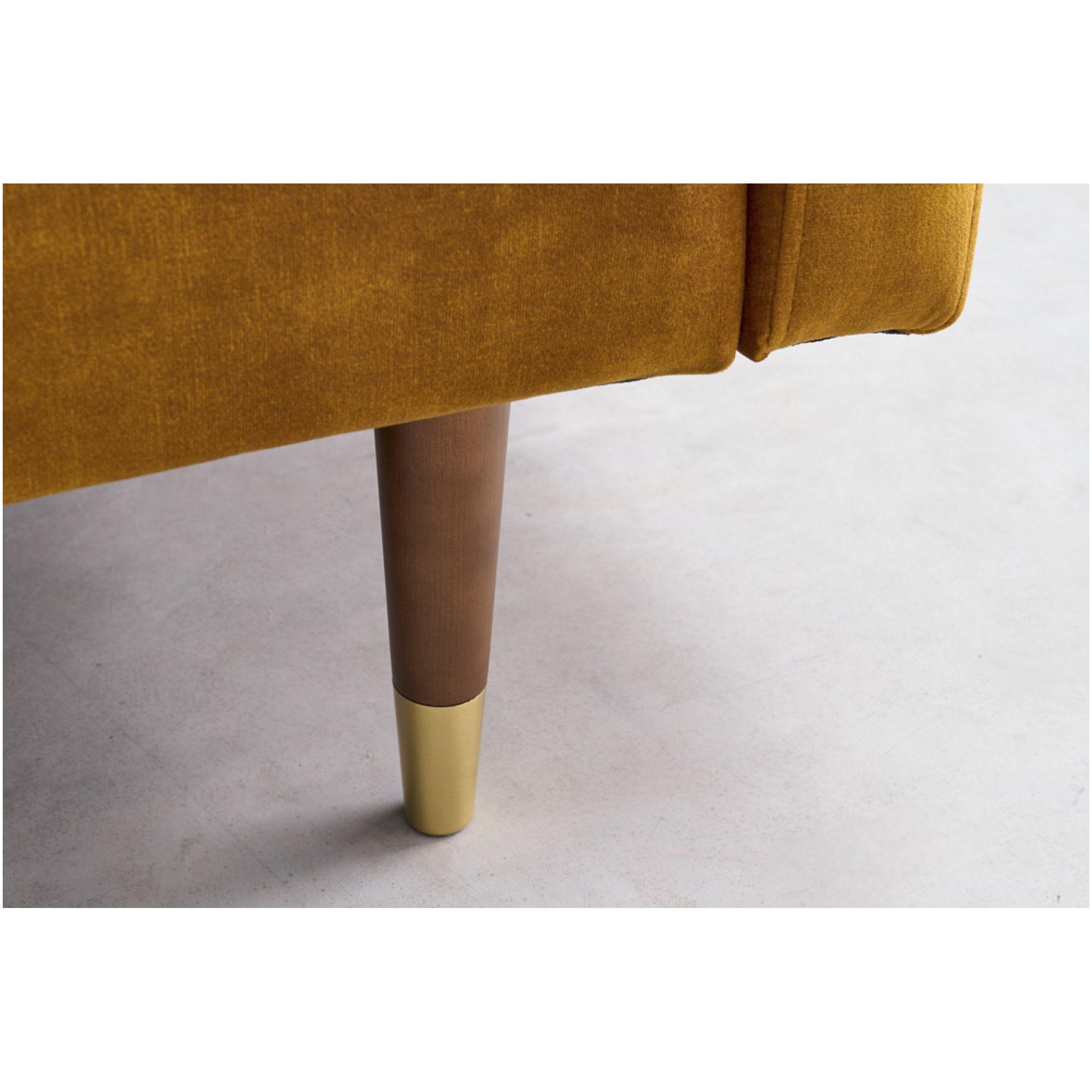 Bettsofa Cona Velours senfgelb 195