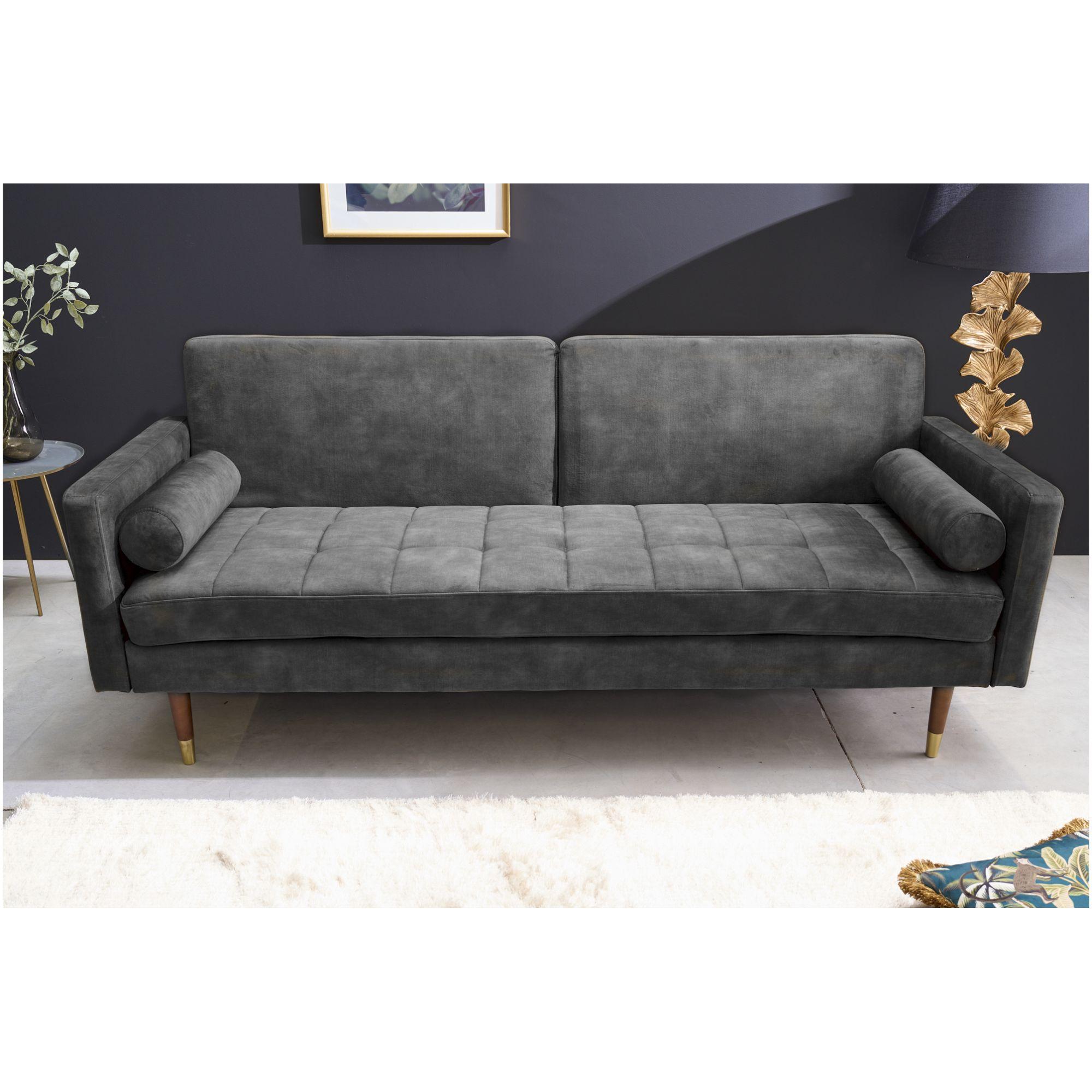 Bettsofa Cona Velours grau 195