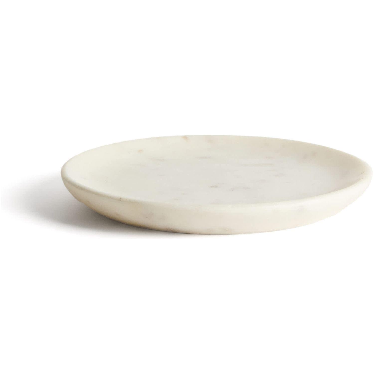 Dessertteller Erefi aus weissem Marmor
