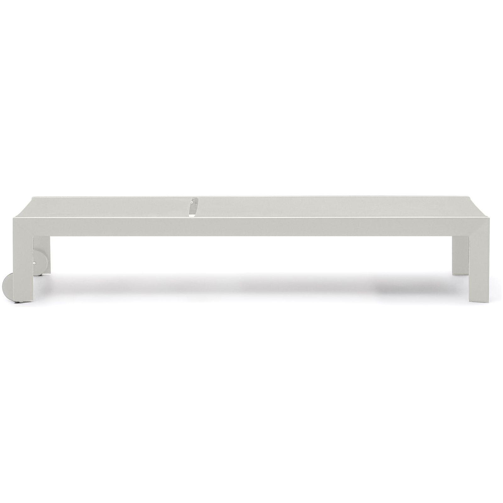 Sonnenliege Canutells verstellbar Aluminium weiss (mit Rollen)