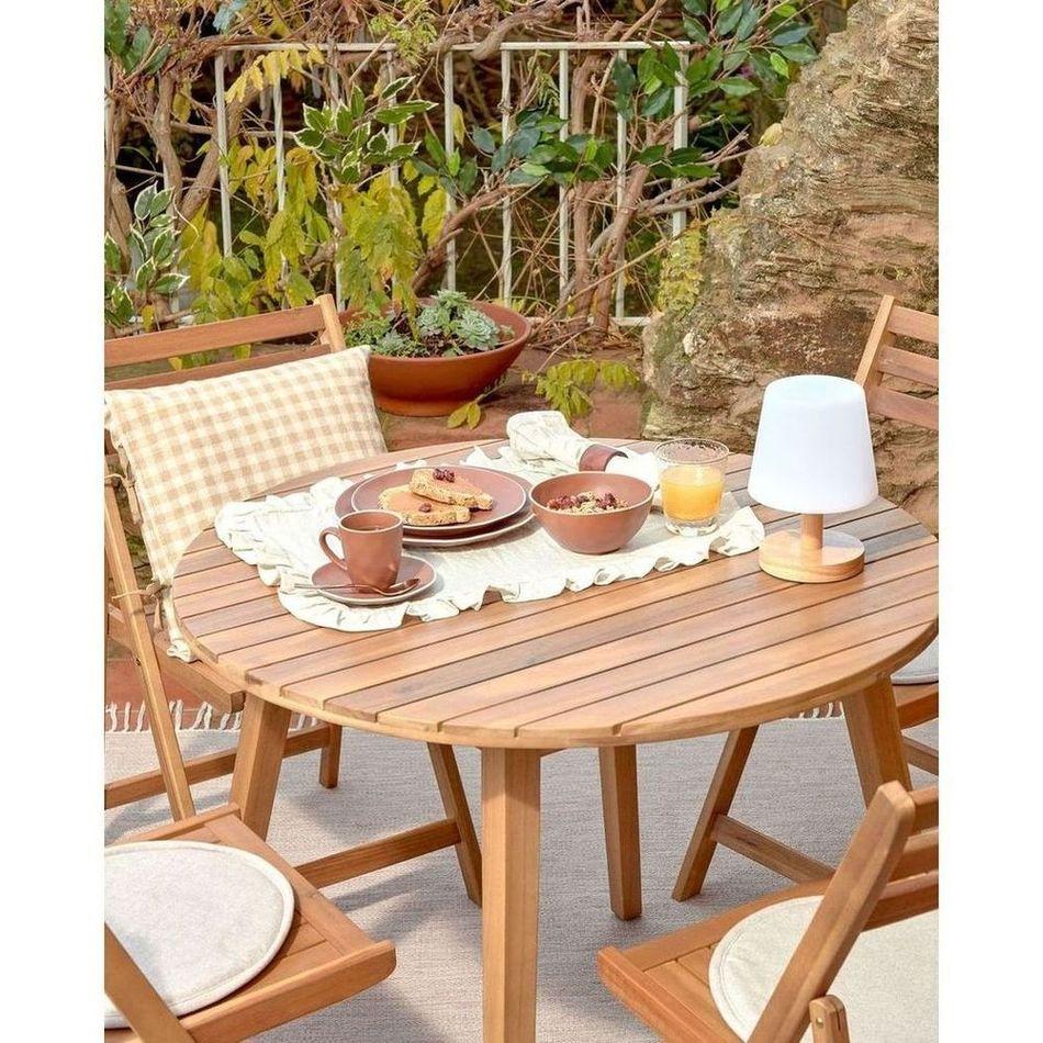 Garten Esstisch rund Verena Akazienholz 90x90