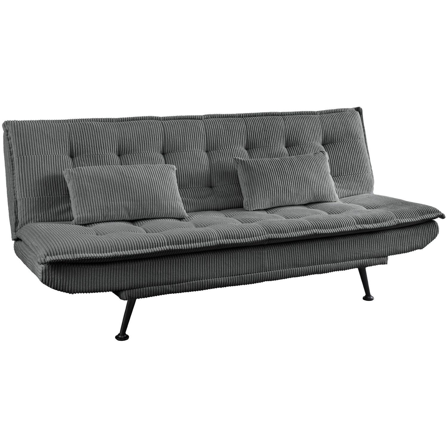 Bettsofa Montreux Cord Stoff grau 190