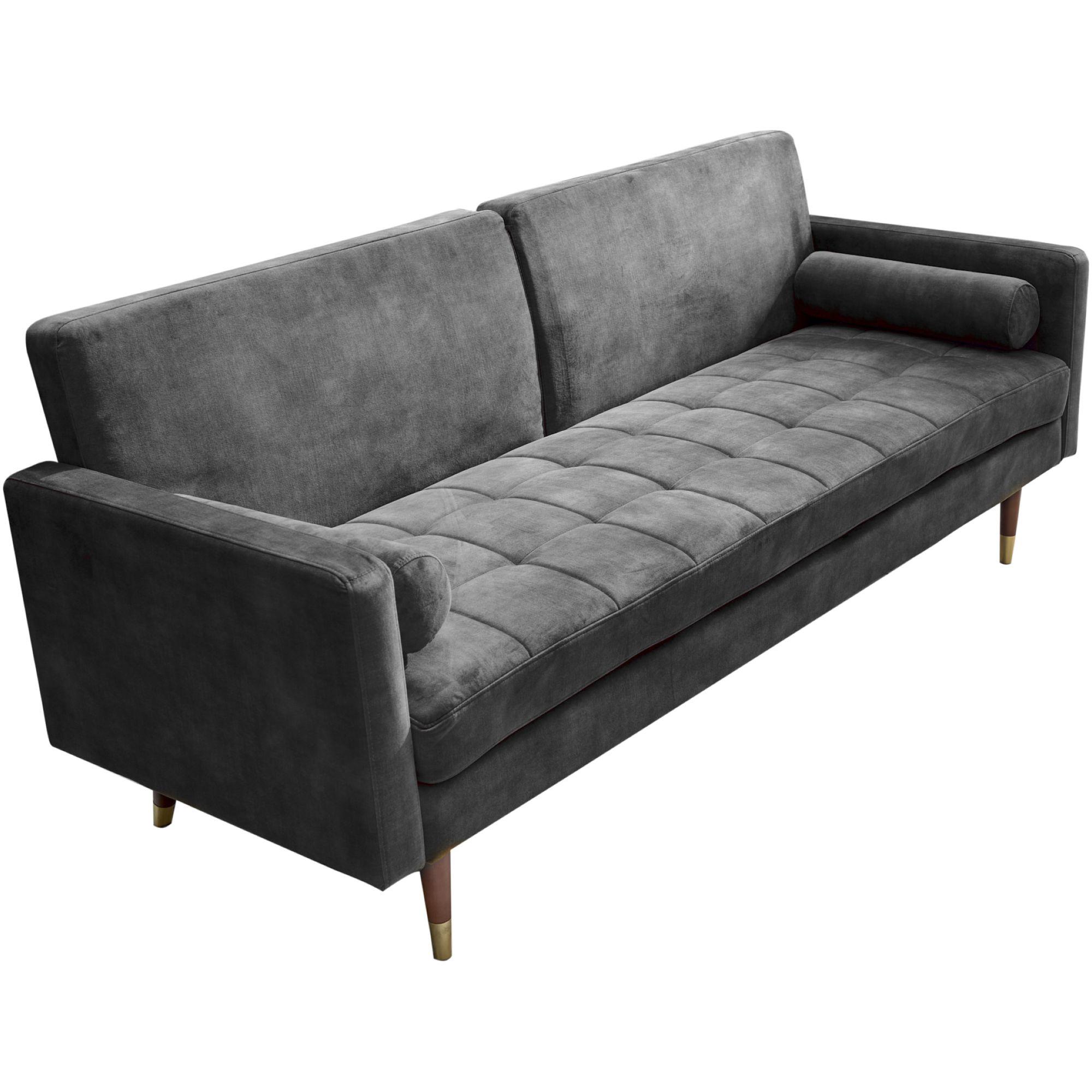 Bettsofa Cona Velours grau 195