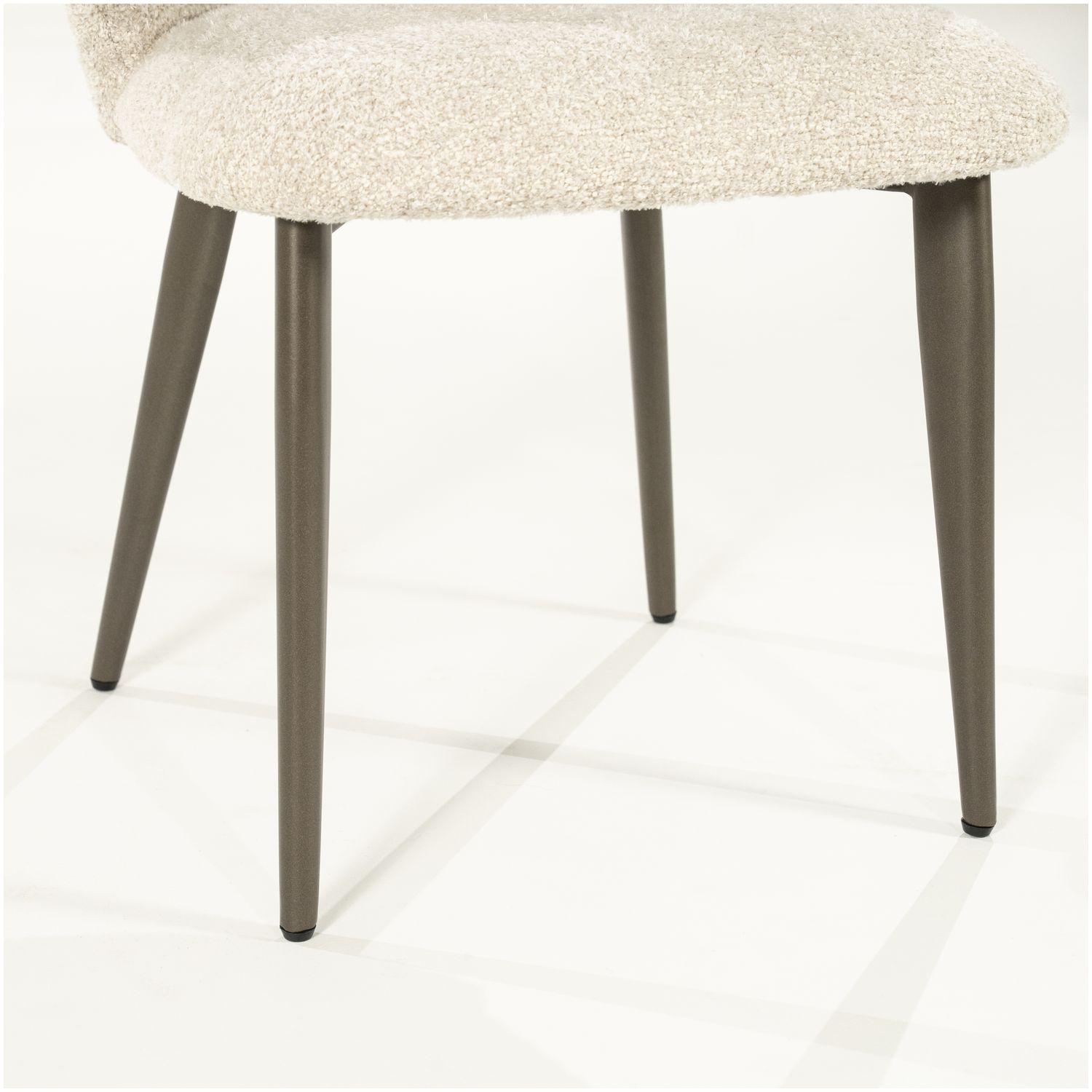 Armlehnstuhl Plaza Bouclé Stoff beige