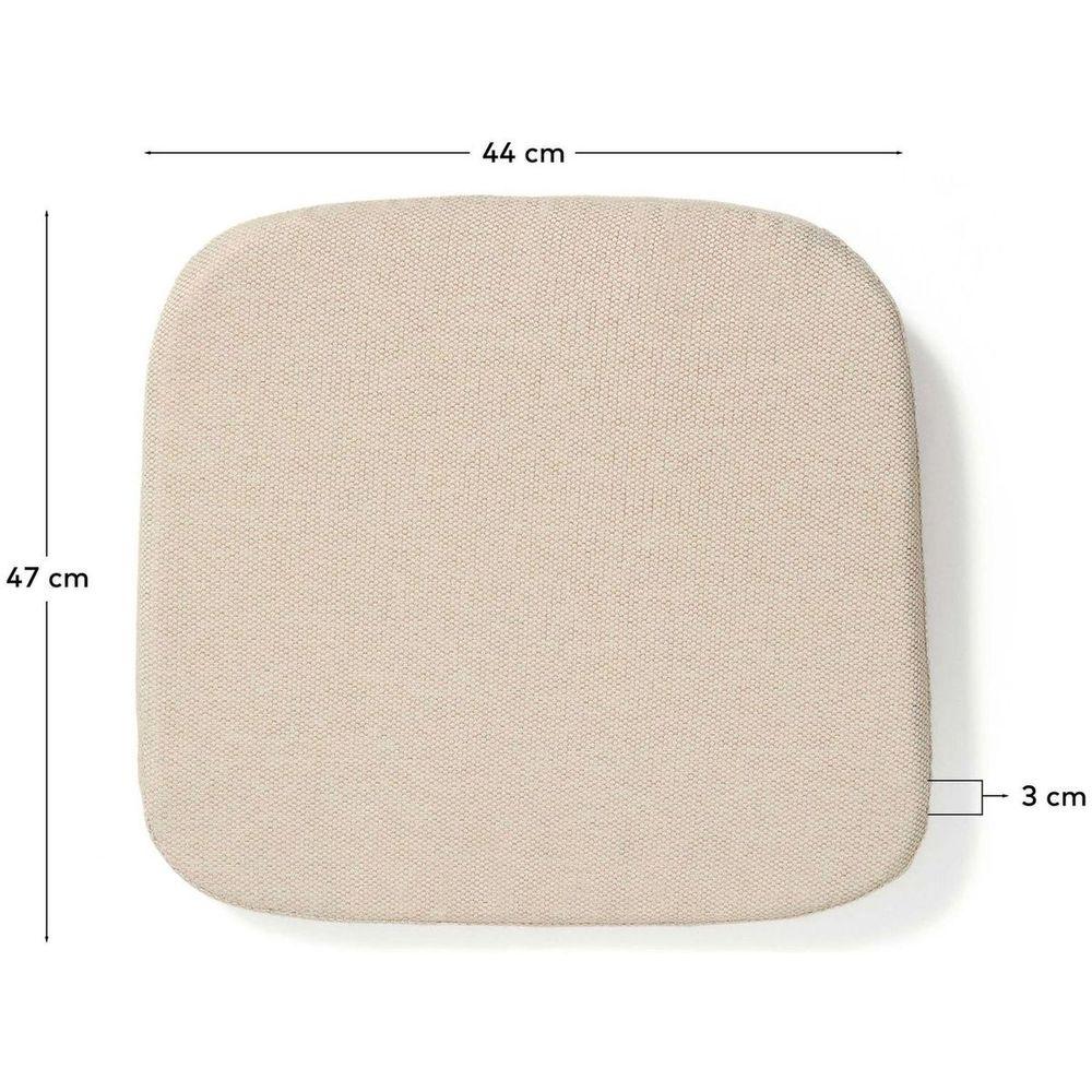 Stuhlkissen Alipa in Stoff Ecru 44x47