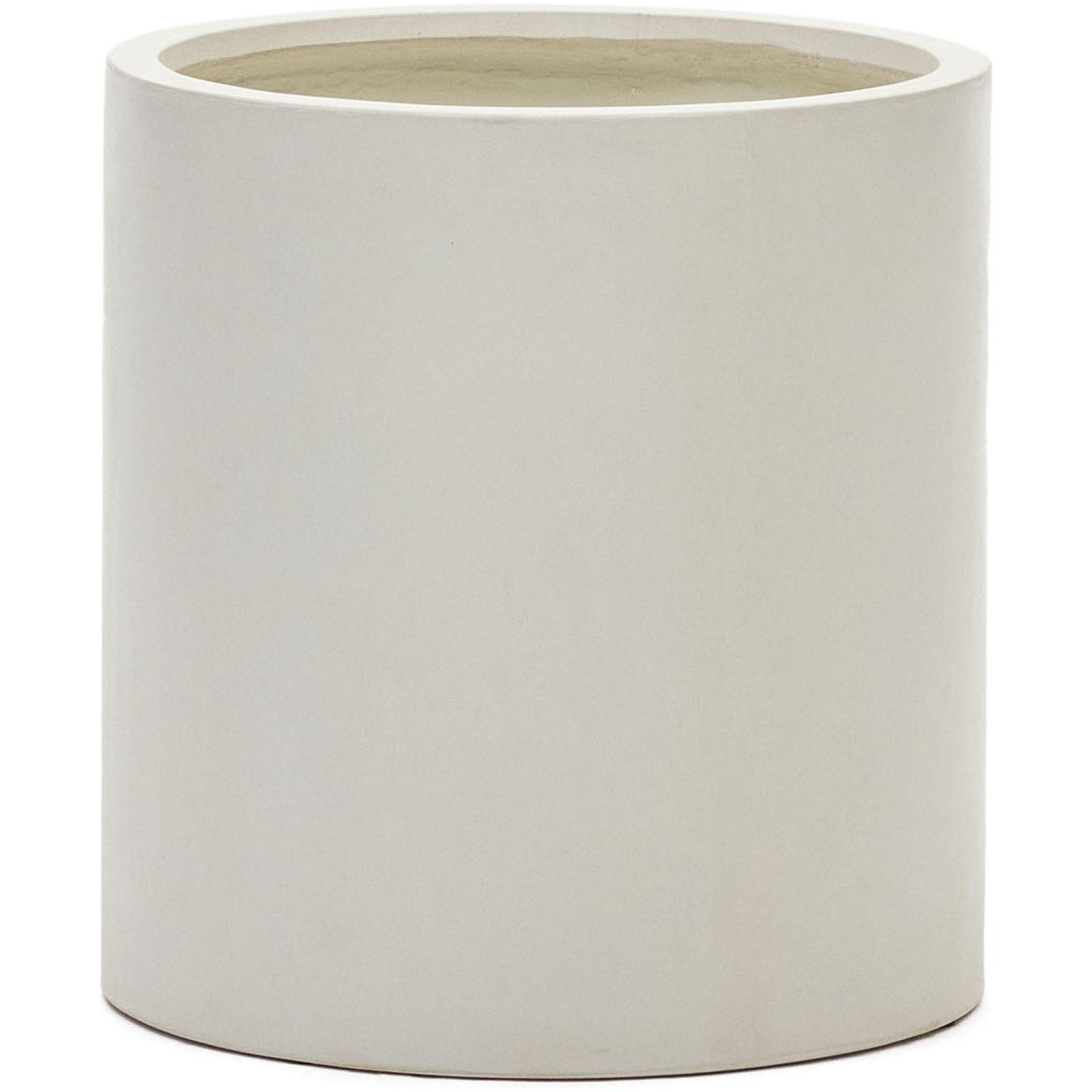 Blumentopf Aiguablava aus Zement in weiss matt 52x52