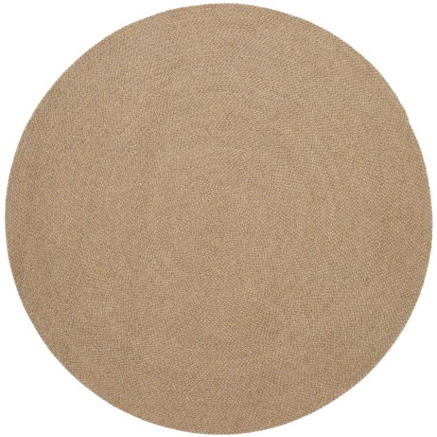 Gartenteppich rund Despas aus synthetischen Fasern beige 150x150