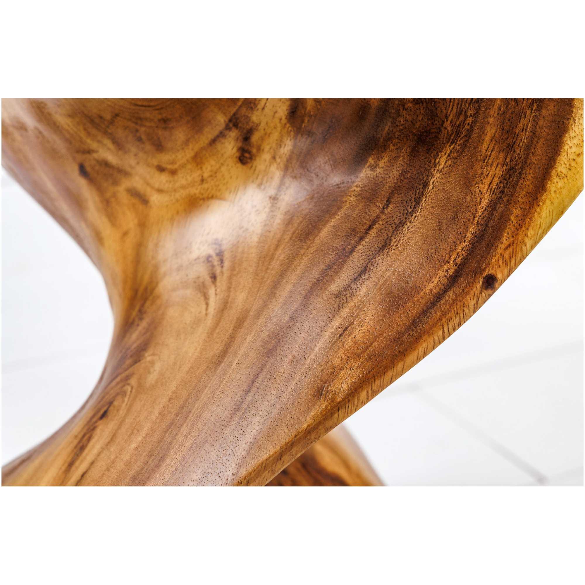 Beistelltisch Holzhocker Twisted Close Suarholz Unikat