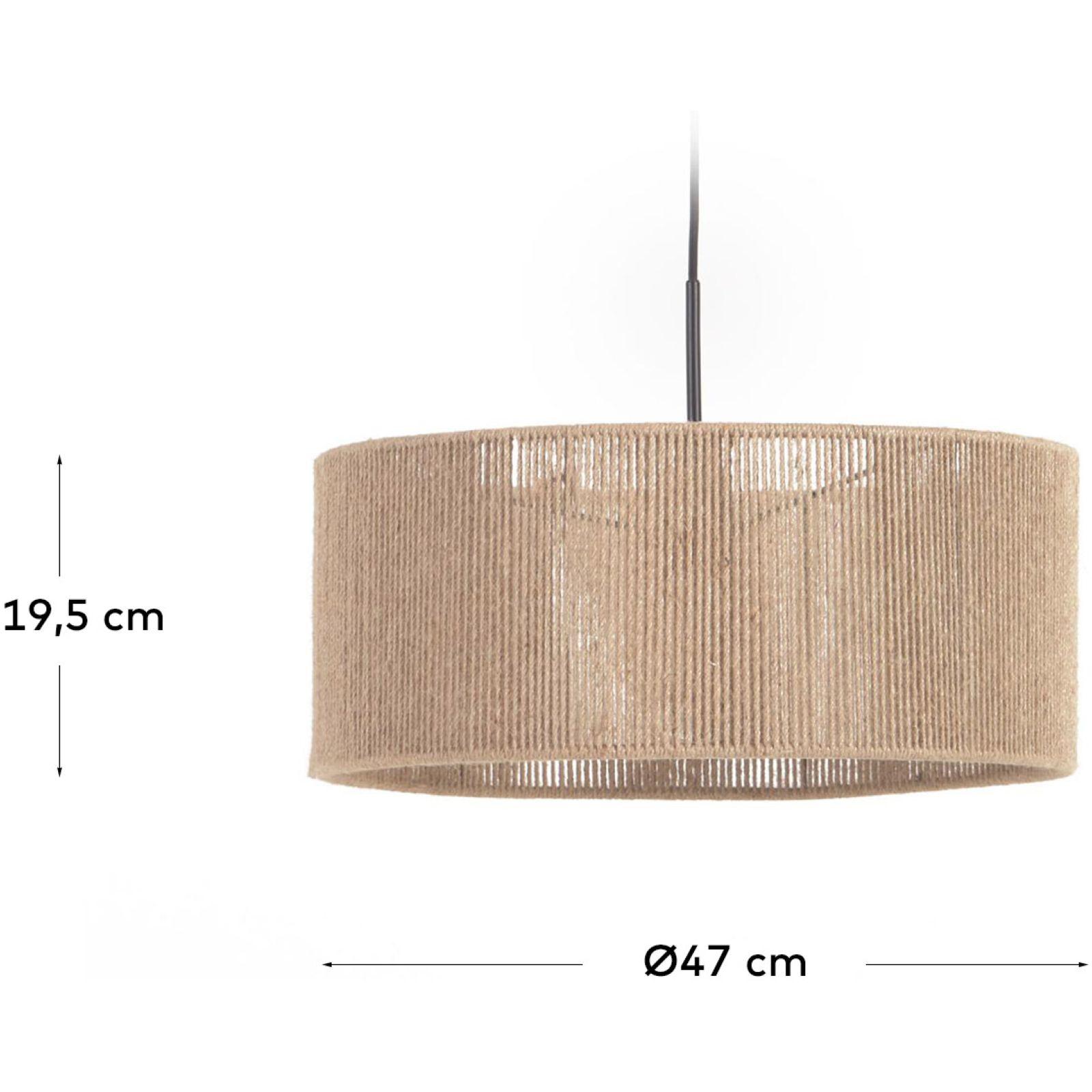 Crista Lampenschirm für Deckenlampe aus Jute natur Ø 47 cm