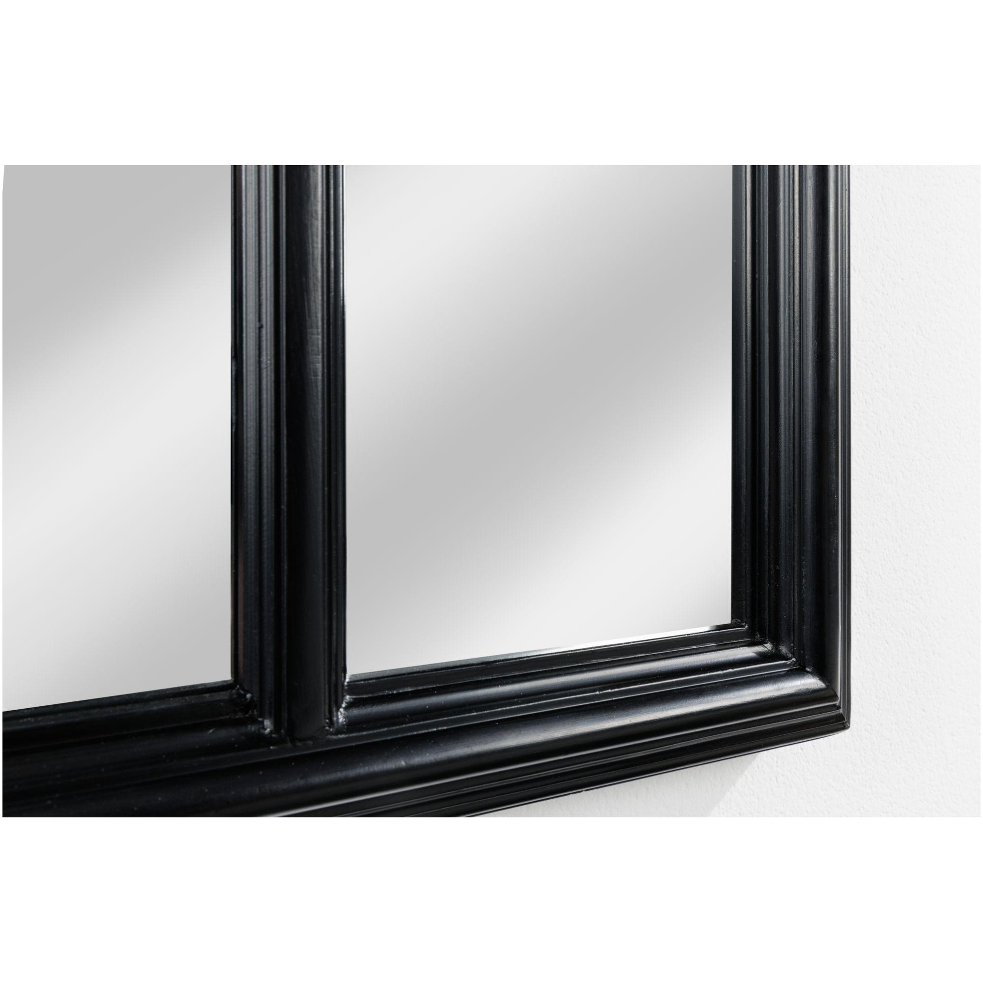 Wandspiegel Standspiegel Fenster Castle 140x60 schwarz