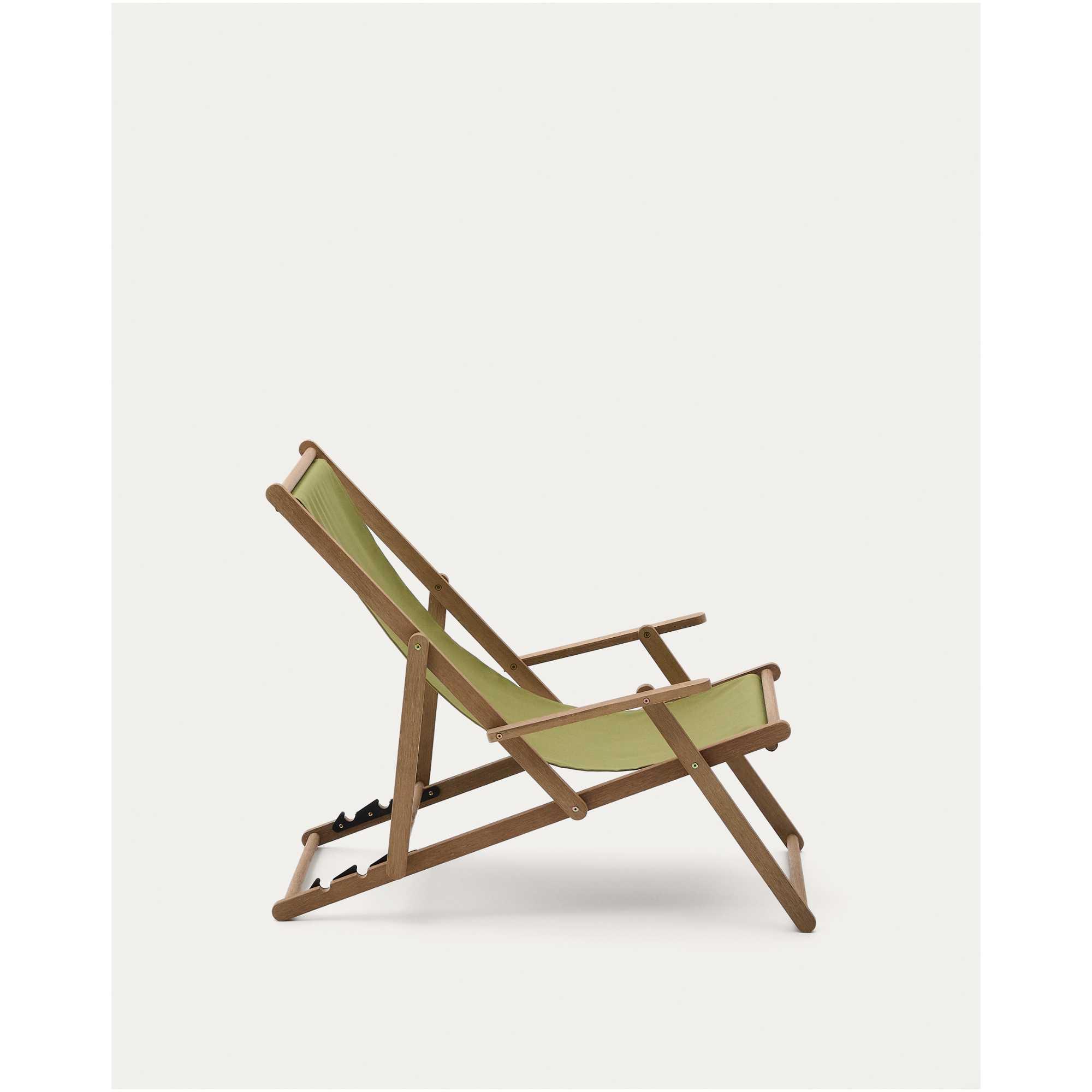 Klappbarer Outdoor-Liegestuhl Vilara in Grün aus massivem Akazienholz FSC 100%