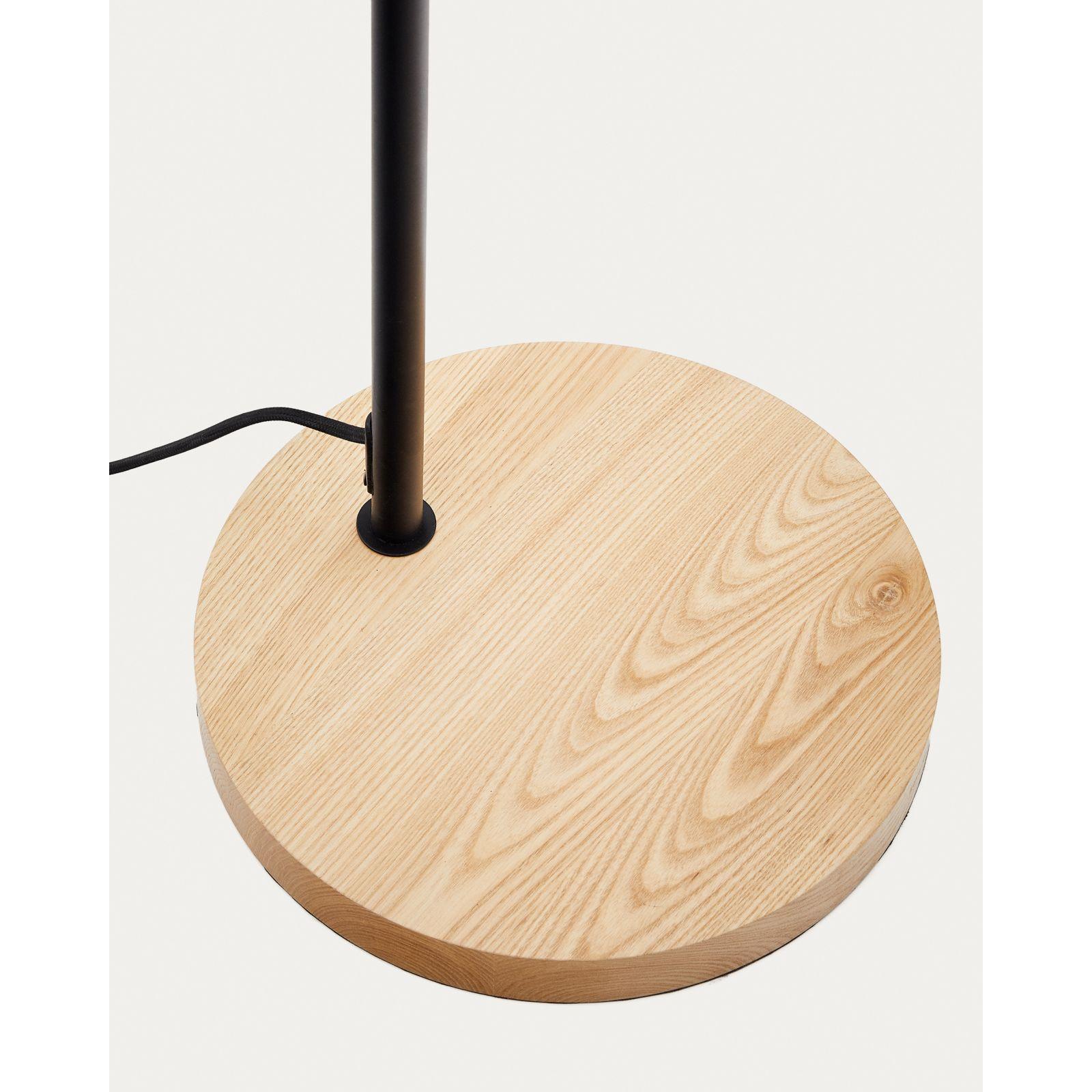 Catlar Stehlampe aus Eschenholz und Metall mit schwarzem Lackfinish