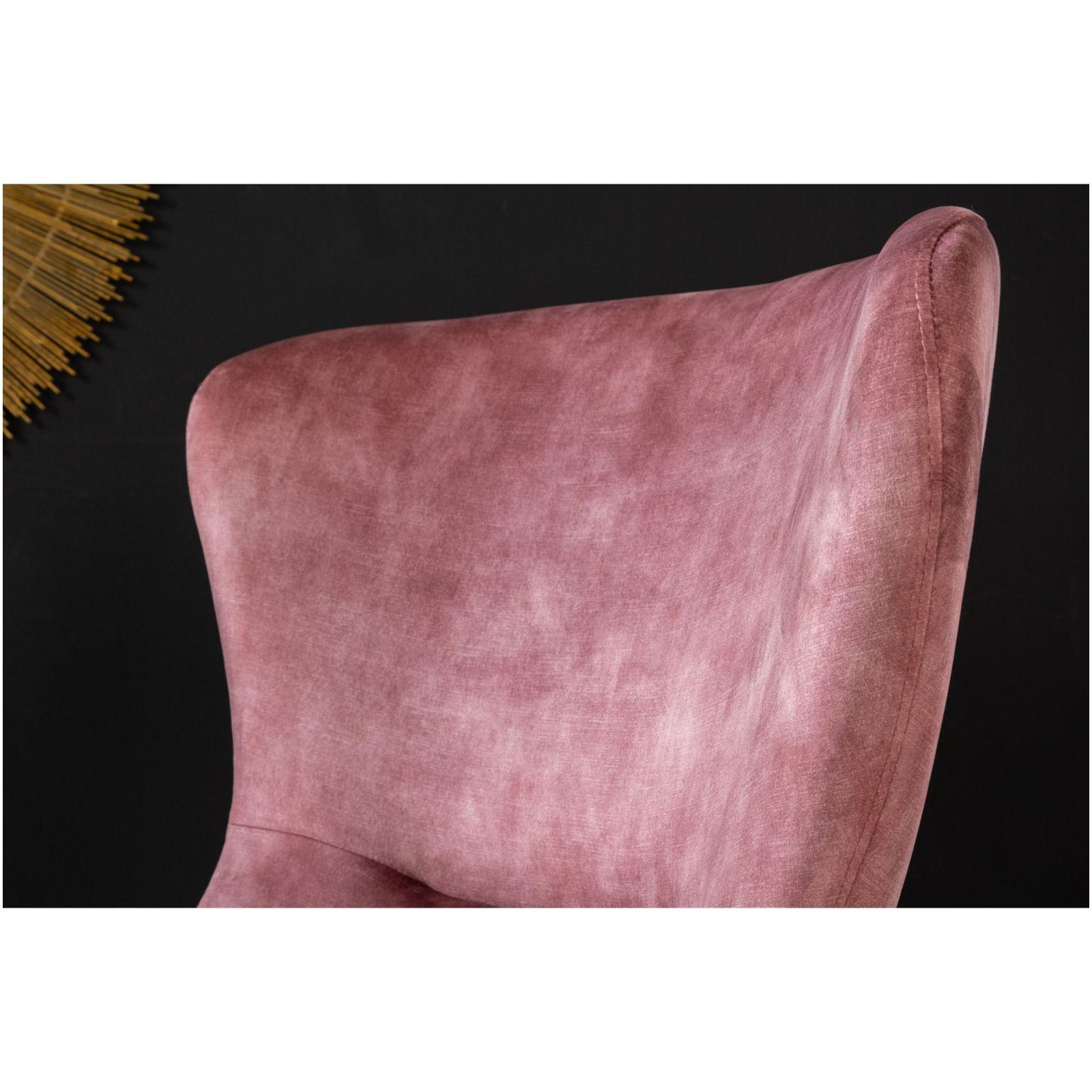 Schaukelsessel Schaukelstuhl Norway Swing gold Samt Stoff rosa pink