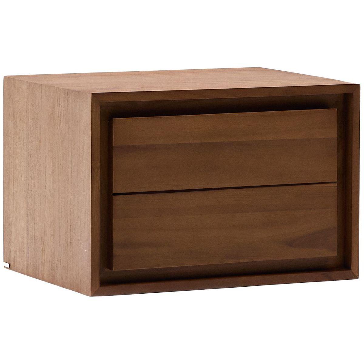 Badezimmermöbel Kenta aus massivem Teakholz mit Nussbaum Finish 60x45
