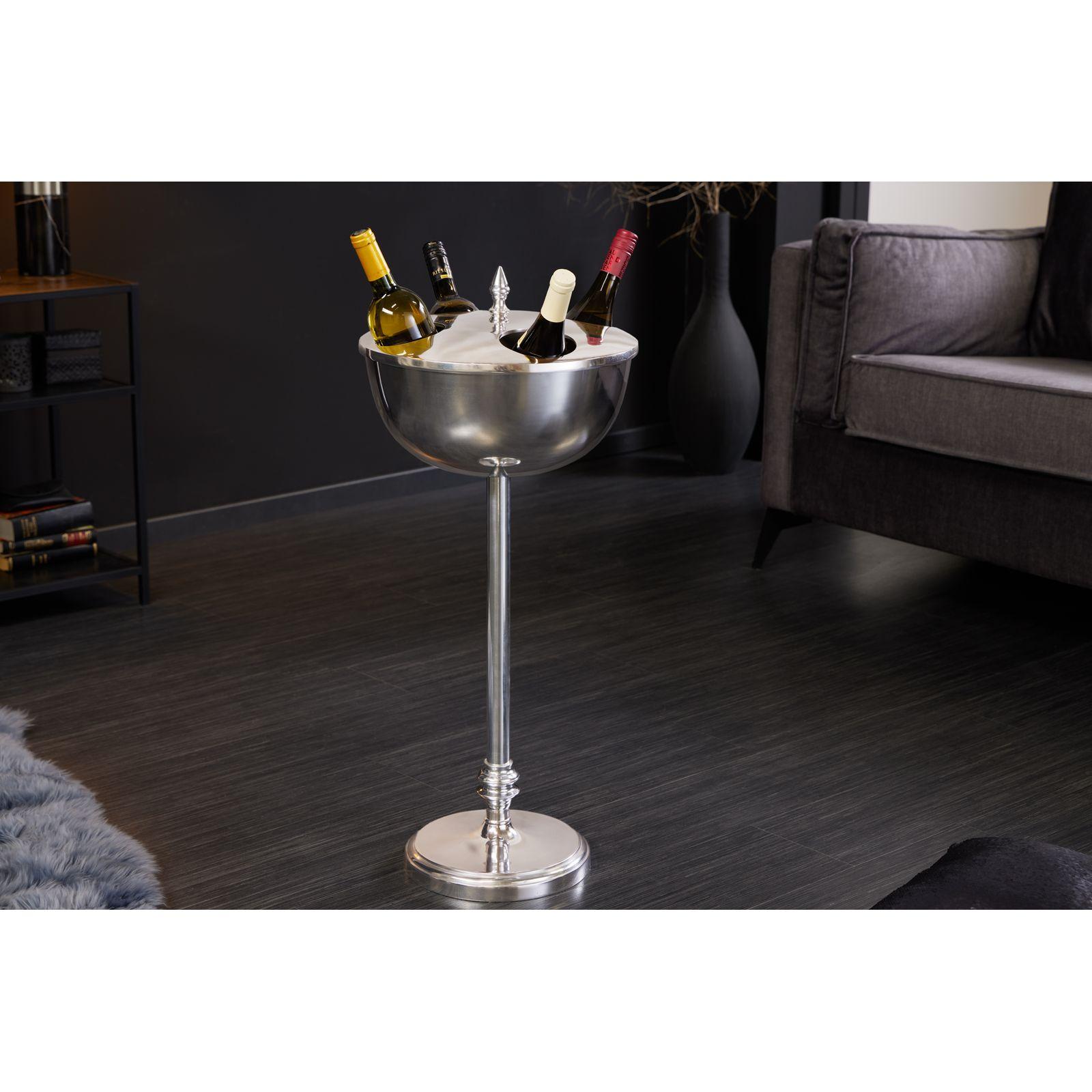 Weinkühler Sektkühler Bistro Aluminium silber 81cm (auf Ständer)