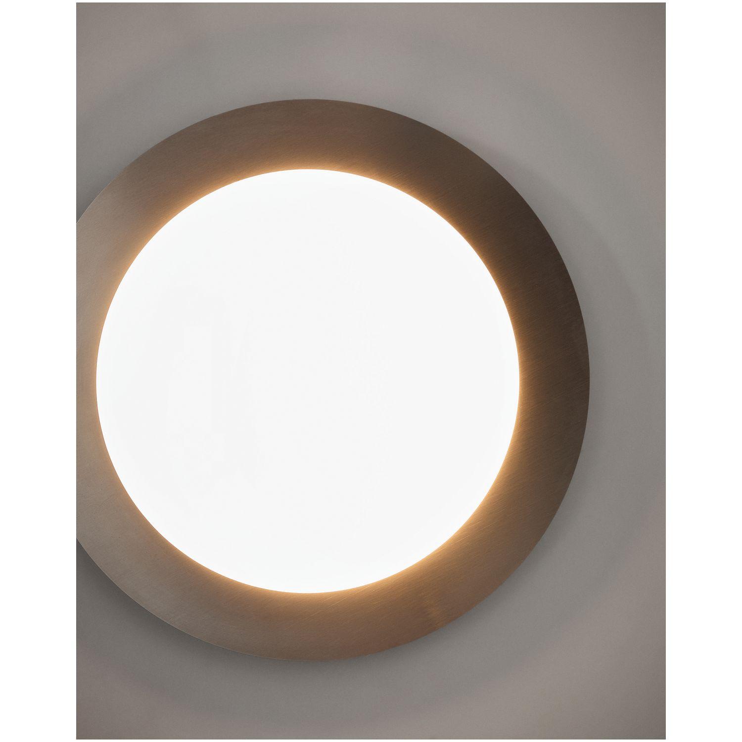 Deckenleuchte Novae Metall gebürstet hellgrau Glas matt 40x40 (mit LED-Beleuchtung)