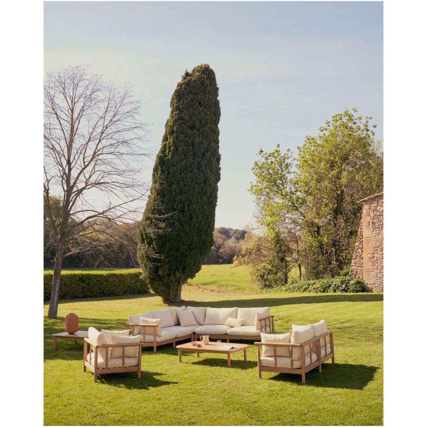 Eck-Gartenlounge Sacova massives Eukalyptusholz 280x280