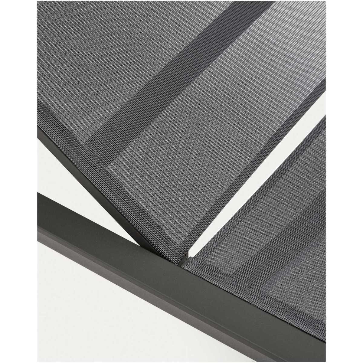 Sonnenliege Canutells verstellbar Aluminium dunkelgrau (mit Rollen)
