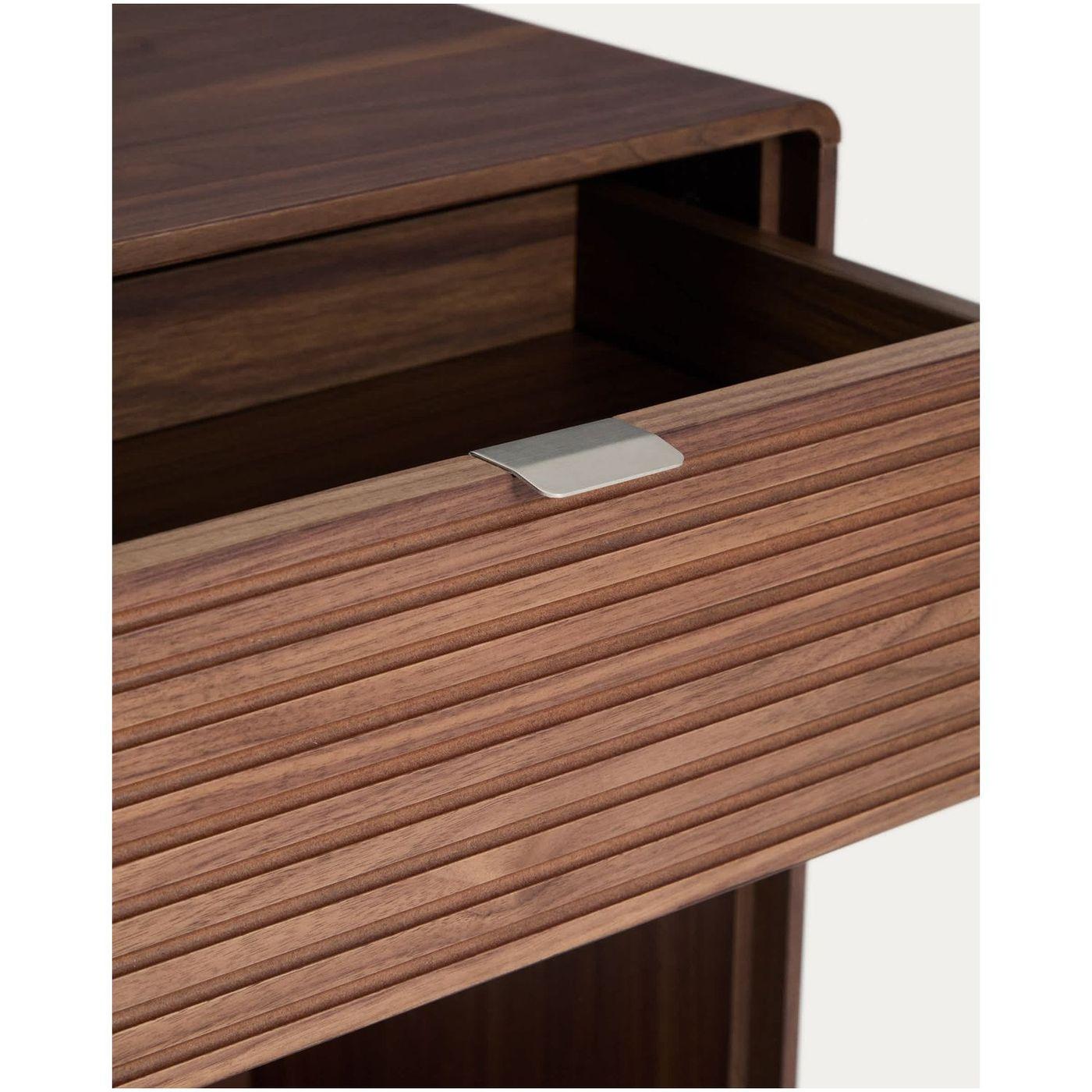 Konsolentisch Norlen mit Schublade und Regalboden in Nussbaumfurnier FSC Mix Credit 60x81