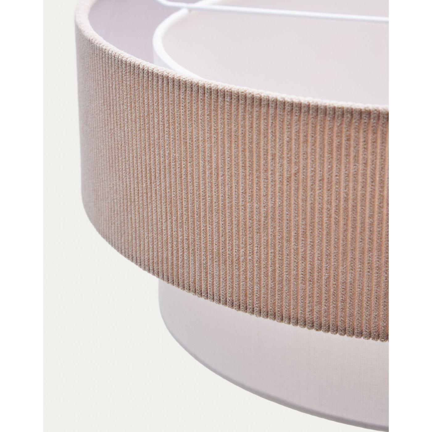 Deckenleuchte Bianella Baumwolle Cord beige 40x40
