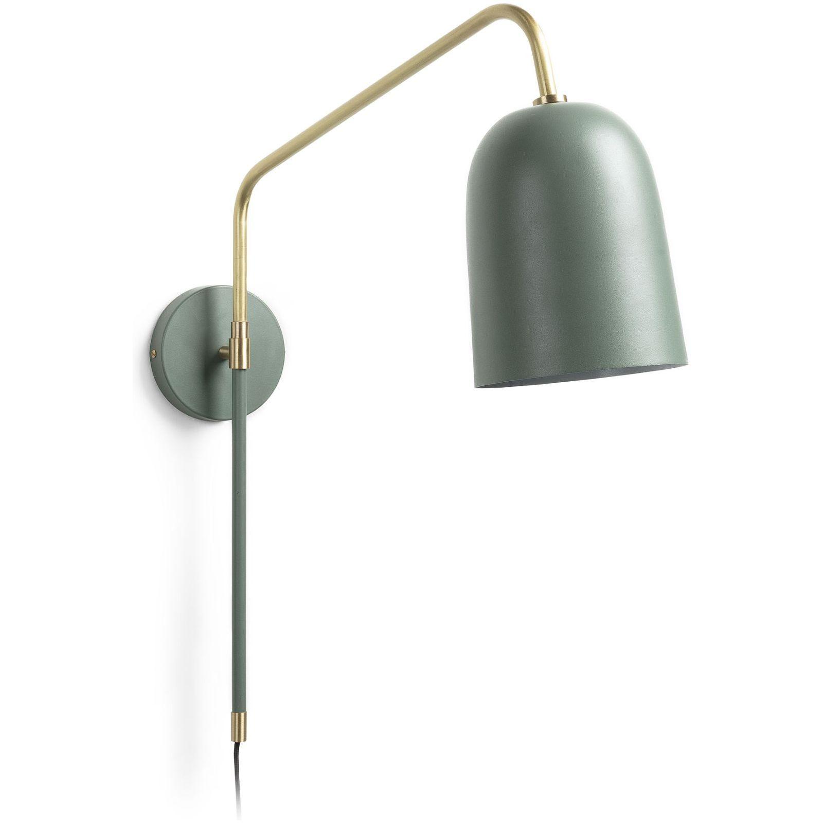 Wandleuchte Audrie Metall grün gold