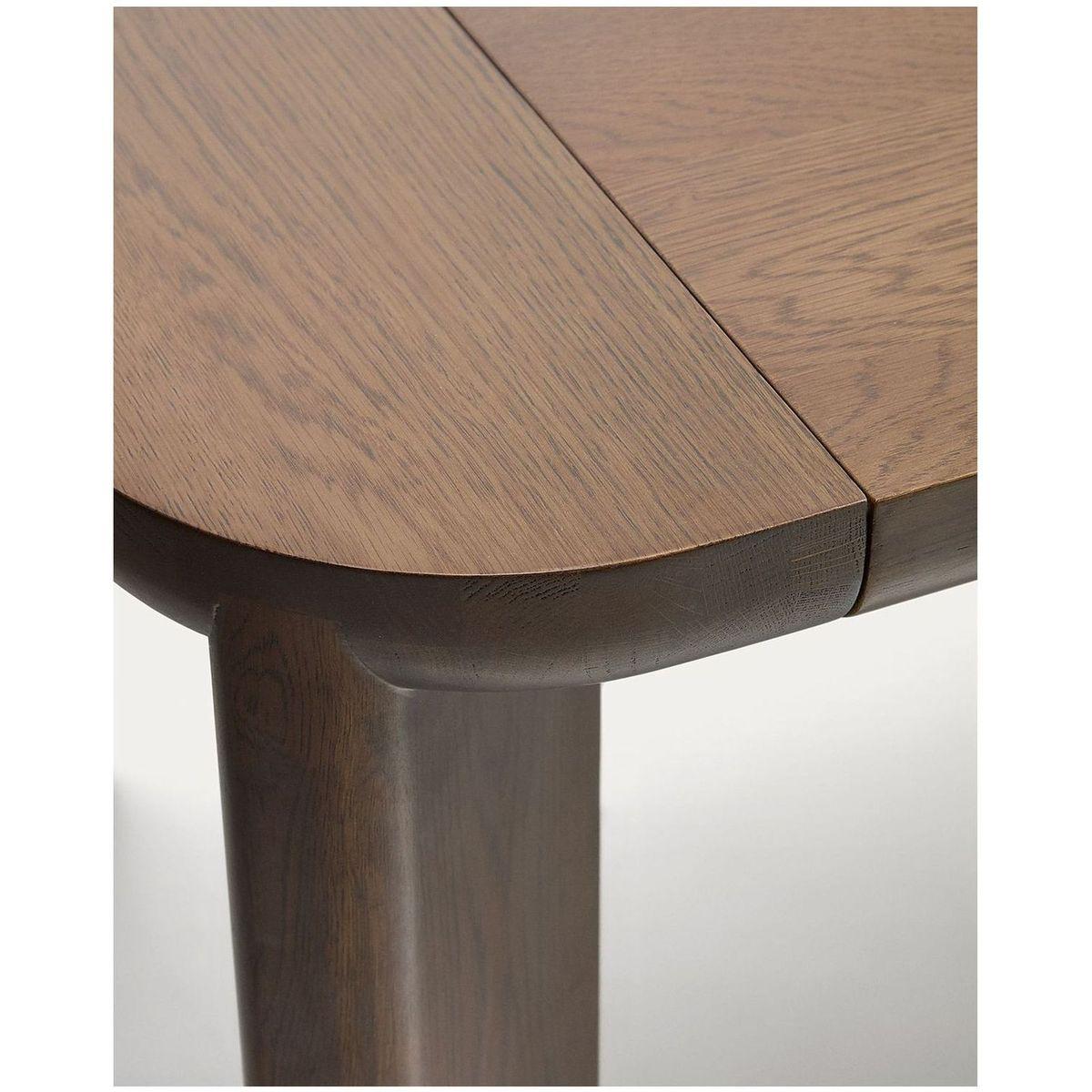 Esstisch Ausziehtisch Jondal Massivholz und Eichenfurnier nussbaumfinish 100 % FSC - Grösse: 200-286x100 cm