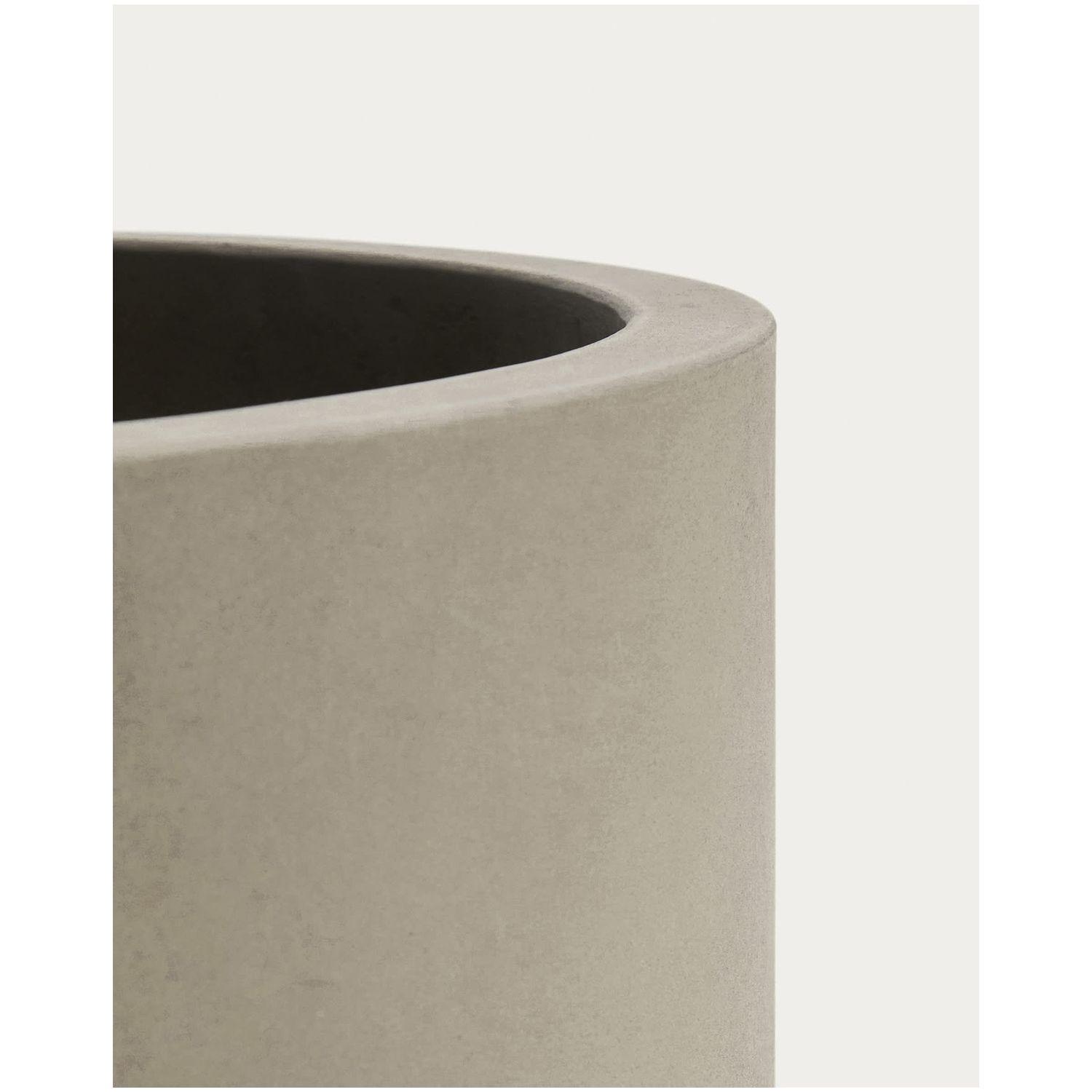 Blumentopf rund Aiguablava aus grauem Zement 52x52