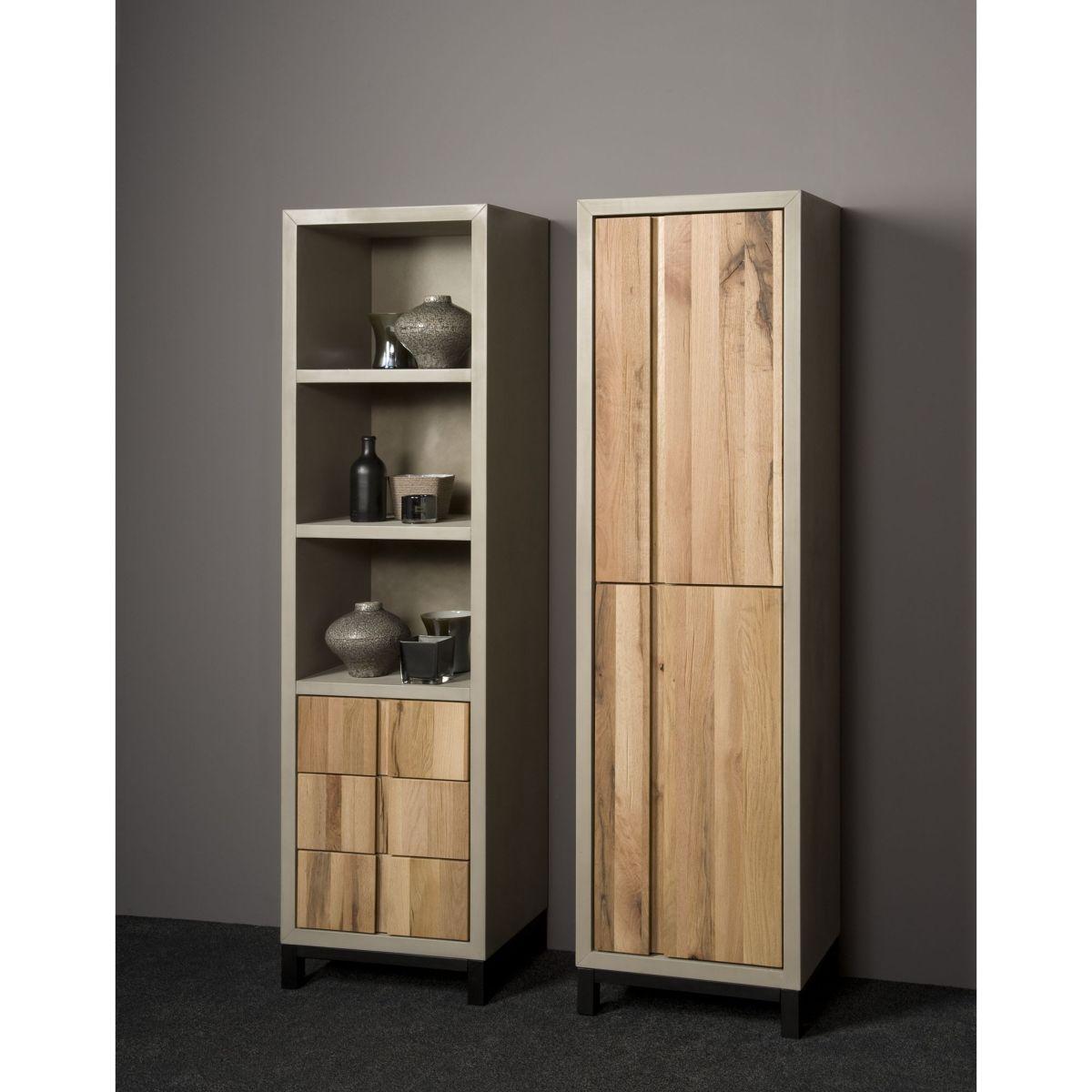 Bücherregal Framework 50x180 Eichenholz Metall