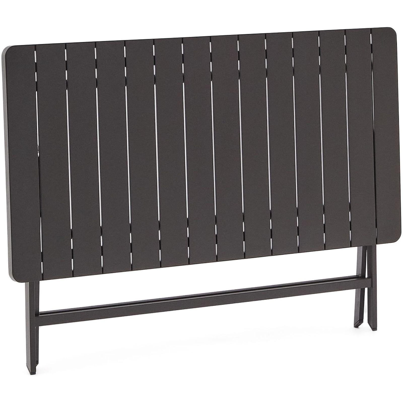 Garten Klapptisch quadratisch Torreta Aluminium dunkelgrau 140x70