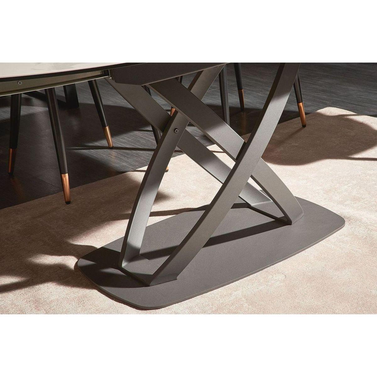 Ausziehtisch Conception 130-190x100 Keramik weiss Marmor-Optik