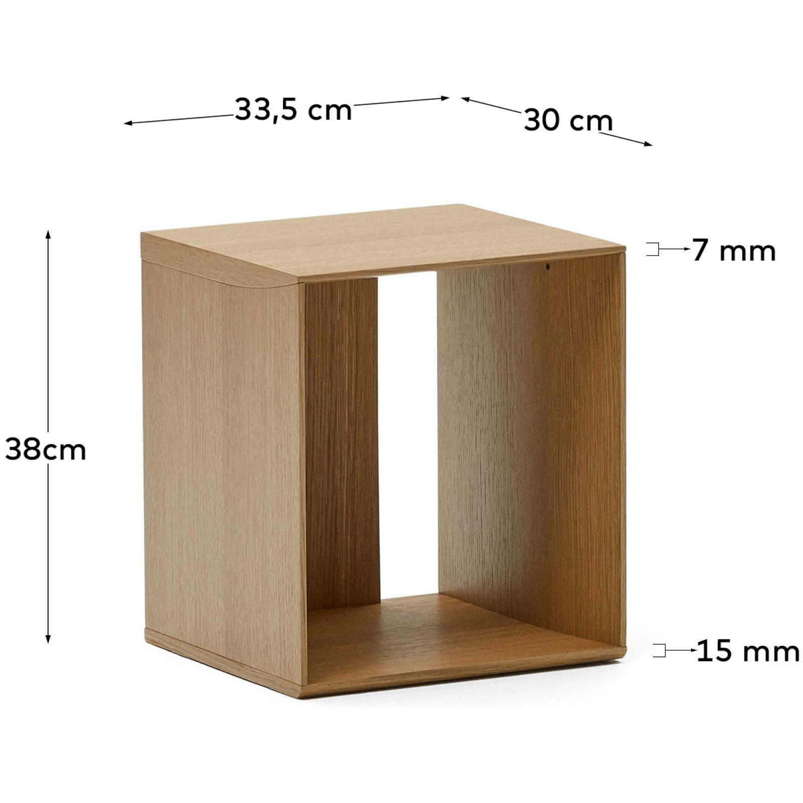 Litto kleines Regalmodul aus Eichenfurnier 34 x 38 cm