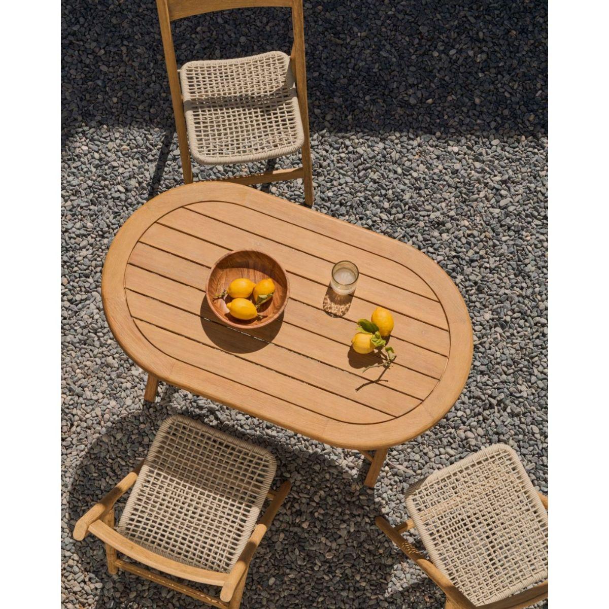 Garten Klapptisch Dandara massives Akazienholz Natur 120x70 100% FSC