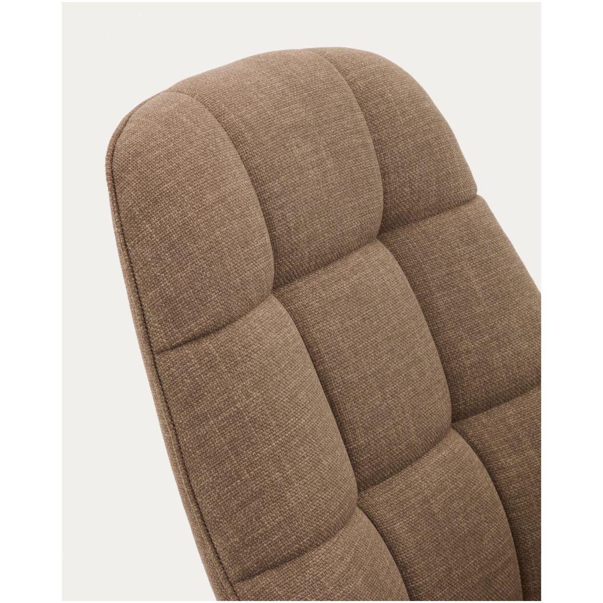 Drehsessel Jaspe hellbraun und Metall mit grauer Oberfläche FSC 100% (drehbar)
