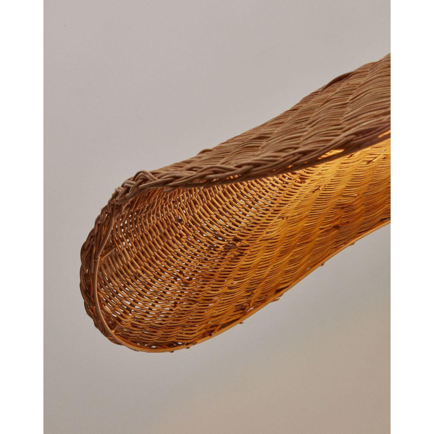 Bisbal Lampenschirm für Pendelleuchte aus Rattan mit natürlichem Finish Ø 80 cm