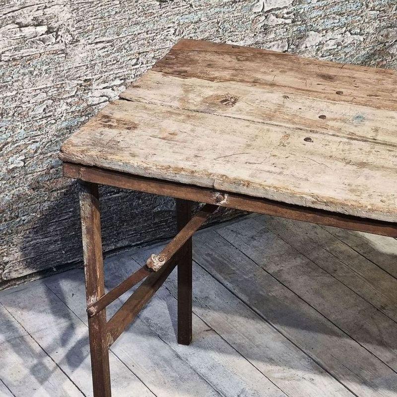 Esstisch Massivholz recyceltes Teakholz UNIKAT 108x53