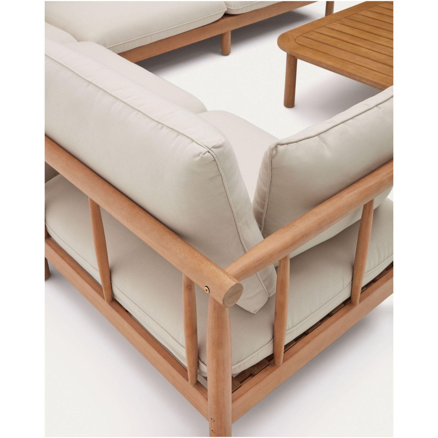 Eck-Gartenlounge Sacova massives Eukalyptusholz 280x280
