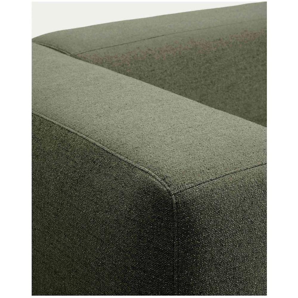2-Sitzer-Sofa Blok in moosgrüner Chenille 210 cm FSC Mix Credit