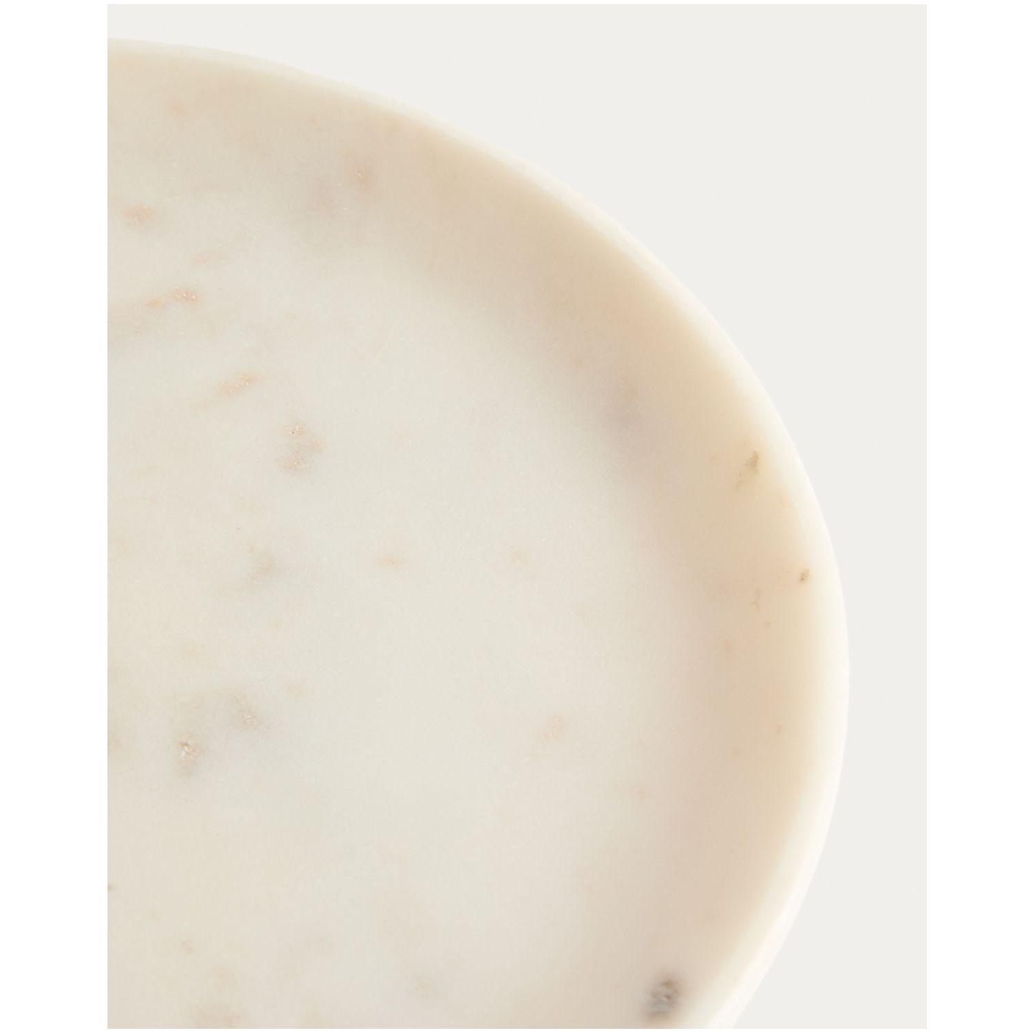 Dessertteller Erefi aus weissem Marmor