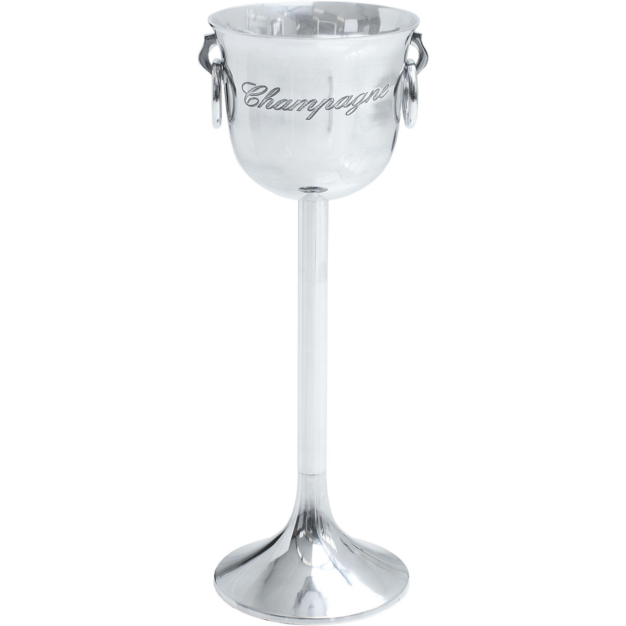 Champagner-Kühler Weinkühler Champagne 75cm Aluminium silber (auf Ständer)