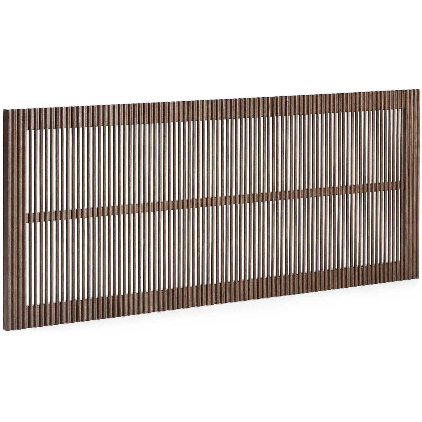Bettkopfteil Beyla aus massivem Eschenholz mit nussbaumfarbenem Finish für 160cm Betten FSC 100%